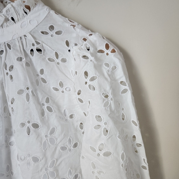 J. Crew White Eyelet Mini Dress - Picture 6 of 15
